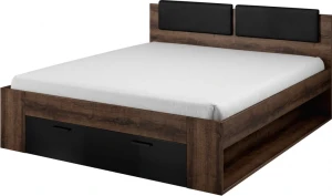 Łóżko 160 ciemny brąz Marcello Meble skrzyniowe
