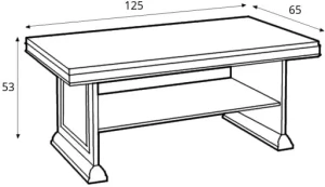 Ława stylowa z półką Ramo 2 Meble skrzyniowe