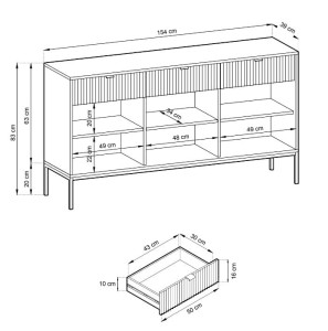 Komoda Czarny Fiesta 2 Meble skrzyniowe