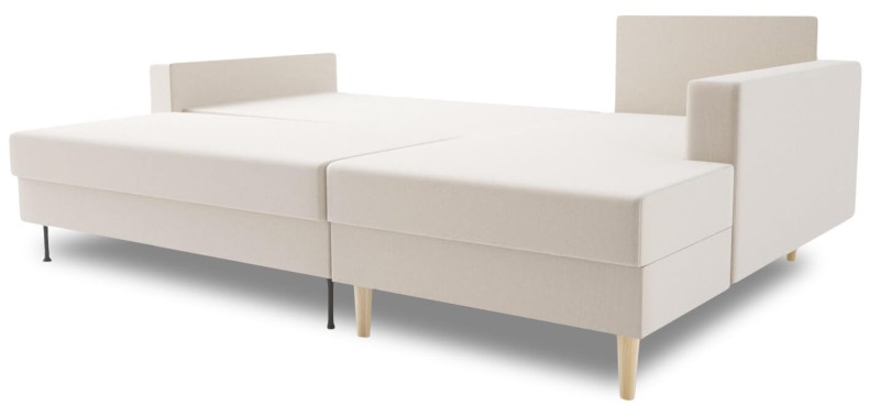 Narożnik skandynawski z funkcją spania na wymiar beżowy 230 x 140 cm Soft