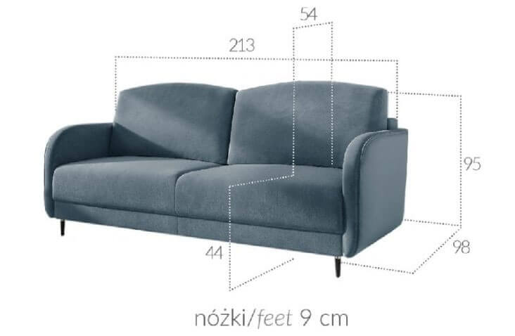 Kanapa nowoczesna z funkcją spania Margo
