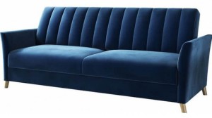 Granatowa kanapa skandynawska z funkcją spania Oksana Meble tapicerowane