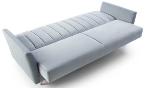 Granatowa kanapa skandynawska z funkcją spania Oksana Meble tapicerowane