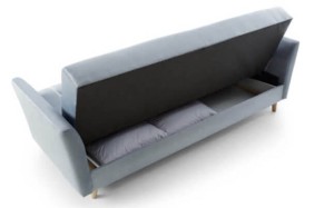 Granatowa kanapa skandynawska z funkcją spania Oksana Meble tapicerowane