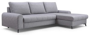 Narożnik szary z funkcją spania 250 x 170 cm Novia
