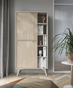 Regał piaskowy beż 80 cm Molly Meble skrzyniowe