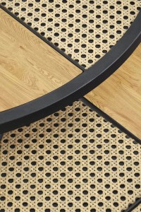 Stolik kawowy okrągły 70 x 70 cm drewniany - Nebraska Meble skrzyniowe