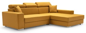 Narożnik 263 x 178 cm żółty rozkładany - Maloma Deluxe