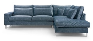 Narożnik 310 x 220 cm granatowy - Cirella Meble tapicerowane