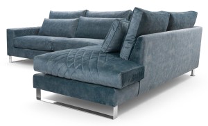 Narożnik 310 x 220 cm granatowy - Cirella Meble tapicerowane