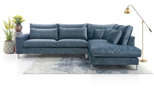 Narożnik 310 x 220 cm granatowy - Cirella Meble tapicerowane