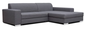 Narożnik 260 x 180 cm szary z pojemnikiem rozkładany - Laris