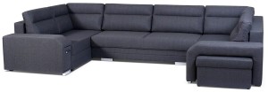 Narożnik w kształcie U 370 x 205 cm szary - Reviales U