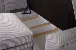 Narożnik 300 x 200 rozkładany szary sztruks - San Rocco Meble tapicerowane