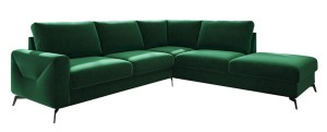 Narożnik z funkcją spania 270 x 250 cm zielony - Verdeya