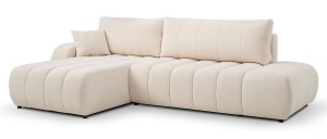 Narożnik 280x180 cm przeszywany beżowy Sanza