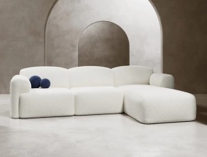 Narożnik 320 x 170 nowoczesny biały - Beverly Meble tapicerowane