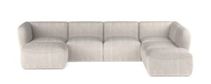 Narożnik duży w kształcie "U" 370 cm beżowy - Candelo XL