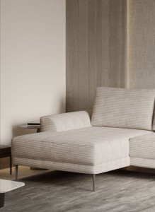 Narożnik z funkcją spania 280 cm beżowy - Capitol Wersal