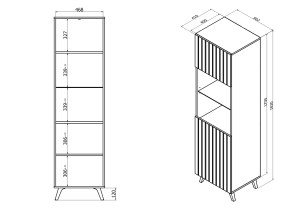 Witryna 50 cm szerokości - biała - Livia Biała Meble skrzyniowe