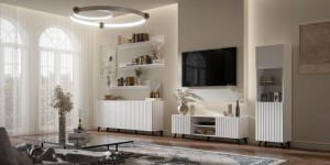 Witryna 50 cm szerokości - biała - Livia Biała Meble skrzyniowe