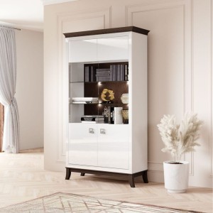 Witryna 120 cm - biała - Isaura L Meble skrzyniowe