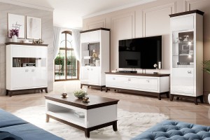 Witryna 120 cm - biała - Isaura L Meble skrzyniowe