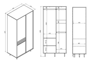 Szafa uchylna 90 cm - drewniana - Calista Meble skrzyniowe