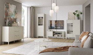 Szafka nocna 50 cm - beżowa - Flavia Kaszmir Meble skrzyniowe