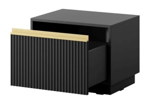 Szafka nocna 50 cm - czarna - Edna Meble skrzyniowe