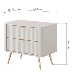 Szafka nocna 60 cm - beżowa - Talia Beż Meble skrzyniowe
