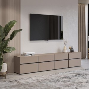 Szafka RTV 230 cm - beżowa - Cintra 2 Congo Meble skrzyniowe