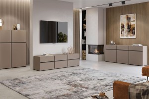 Szafka RTV 230 cm - beżowa - Cintra 2 Congo Meble skrzyniowe