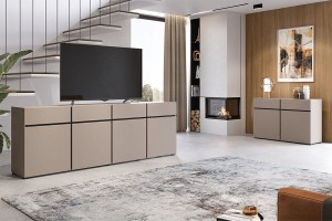 Szafka RTV 230 cm - beżowa - Cintra 2 Congo Meble skrzyniowe