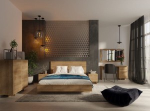 Szafka RTV 180 cm - drewniana - Mola Meble skrzyniowe