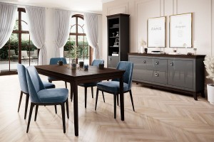 Regał 70 cm szerokości - grafitowy - Isaura Antracyt Meble skrzyniowe