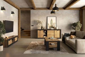 Ława 200 cm szerokości - drewniana - Aida Meble skrzyniowe