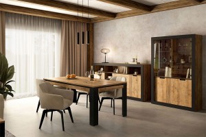 Ława 200 cm szerokości - drewniana - Aida Meble skrzyniowe