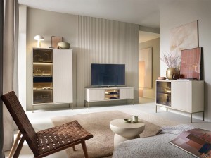 Komoda 150 cm szerokości - beżowa - Tempo 3 Kaszmir Meble skrzyniowe