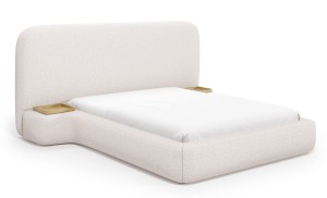 Łóżko sypialniane 160 cm z pojemnikiem naturalne - Boris Meble skrzyniowe