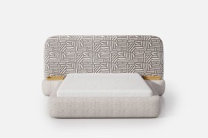 Łóżko sypialniane 160 cm z pojemnikiem naturalne - Boris Meble skrzyniowe