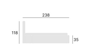 Łóżko sypialniane 160 cm z pojemnikiem naturalne - Boris Meble skrzyniowe
