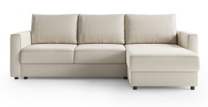 Narożnik z funkcją spania 260 cm beżowy - Dante Mini