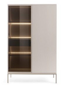 Witryna 100 cm - beżowa – Tempo Meble skrzyniowe