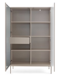 Witryna 100 cm - beżowa – Tempo Meble skrzyniowe