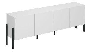 Szafka RTV 200 cm - biała - Catarina 2 Biała Meble skrzyniowe