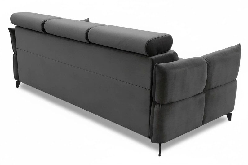Sofa z głęboko pikowanym siedziskiem czarna - Cloud