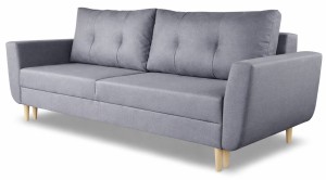 Kanapa na wymiar skandynawska z funkcją spania i pojemnikiem grafitowa Luna