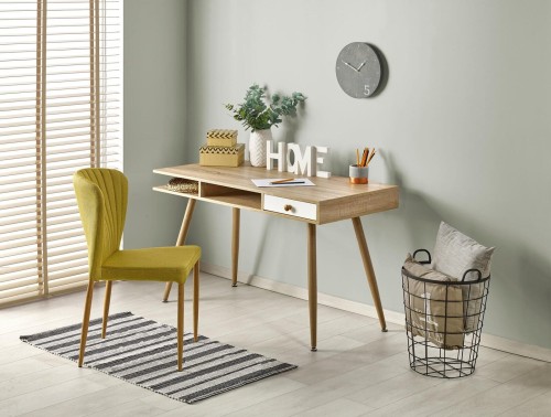 Biurko 120 cm - drewniane - Lermo