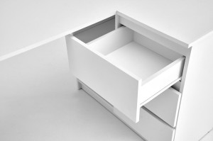 Biurko 120 cm - białe - Alvia Meble skrzyniowe